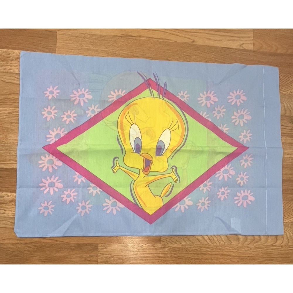 Vintage 2000‎ Tweety Bird Pillowcase Double Sided NEW